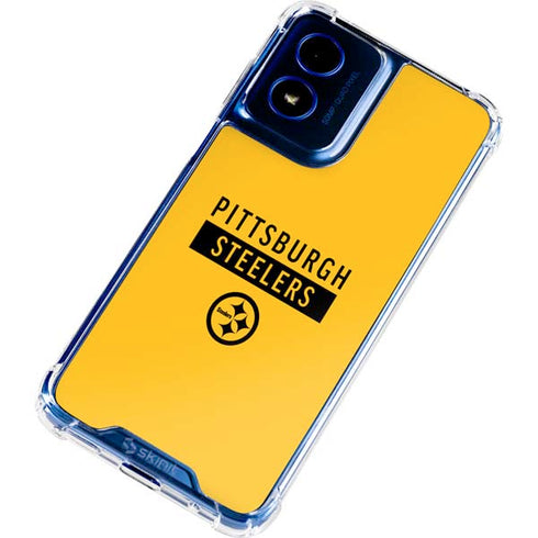 NFL Pittsburgh Steelers Yellow Performance Series Moto G 5G (2024) Clear Case