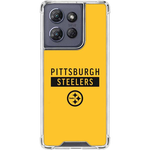 NFL Pittsburgh Steelers Yellow Performance Series Moto G Play 5G (2025) Clear Case