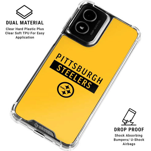 NFL Pittsburgh Steelers Yellow Performance Series Moto G Power 5G (2024) Clear Case