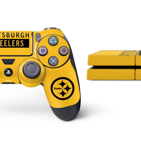 NFL Pittsburgh Steelers Yellow Performance Series PS4 Console and Controller Bundle Skin