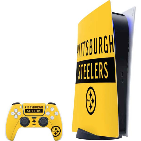 NFL Pittsburgh Steelers Yellow Performance Series PlayStation PS5 Skins