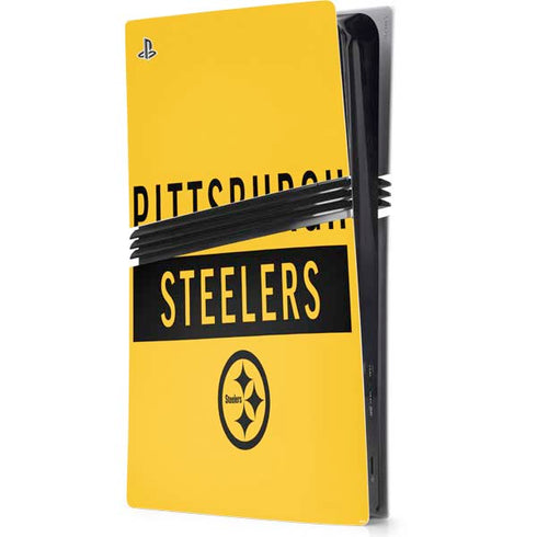 NFL Pittsburgh Steelers Yellow Performance Series PS5 Pro Console Skin