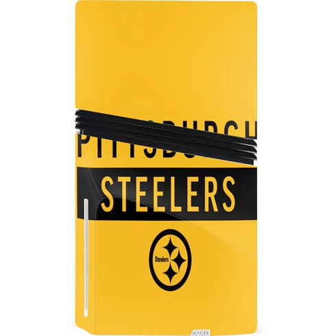 NFL Pittsburgh Steelers Yellow Performance Series PS5 Pro Disk Console Skin