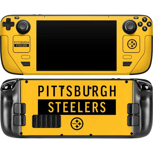 NFL Pittsburgh Steelers Yellow Performance Series Steam Deck Handheld Gaming Computer OLED Skin