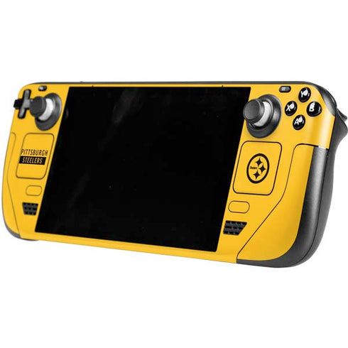 NFL Pittsburgh Steelers Yellow Performance Series Steam Deck Handheld Gaming Computer OLED Skin