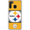 NFL Pittsburgh Steelers Zone Block Galaxy A21 Clear Case