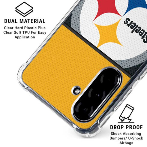 NFL Pittsburgh Steelers Zone Block Galaxy A36 5G Clear Case