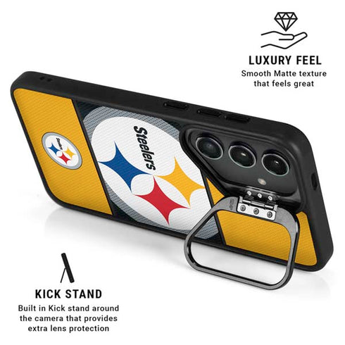 NFL Pittsburgh Steelers Zone Block Galaxy S24 Plus Kickstand Case