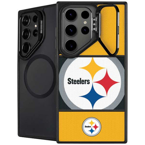 NFL Pittsburgh Steelers Zone Block Galaxy S24 Ultra Kickstand Case