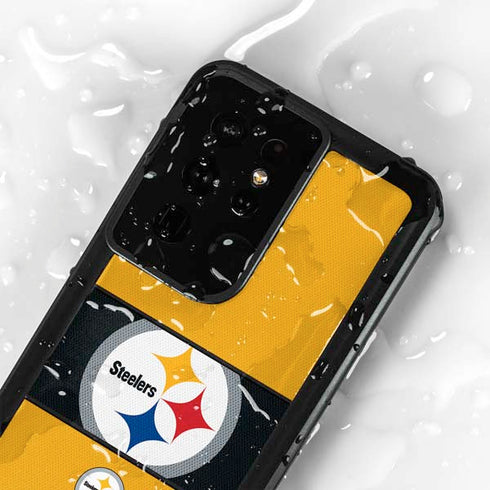 NFL Pittsburgh Steelers Zone Block Galaxy S24 Ultra Waterproof Case