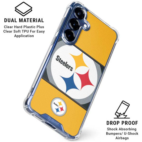 NFL Pittsburgh Steelers Zone Block Galaxy S25 Plus Clear Case