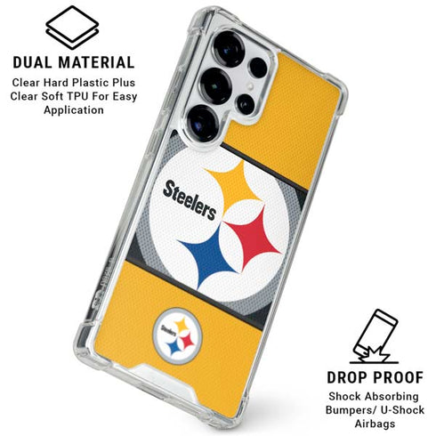 NFL Pittsburgh Steelers Zone Block Galaxy S25 Ultra Clear Case