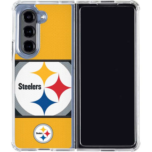 NFL Pittsburgh Steelers Zone Block Galaxy Z Fold5 5G Clear Case