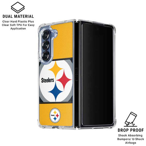 NFL Pittsburgh Steelers Zone Block Galaxy Z Fold6 Clear Case