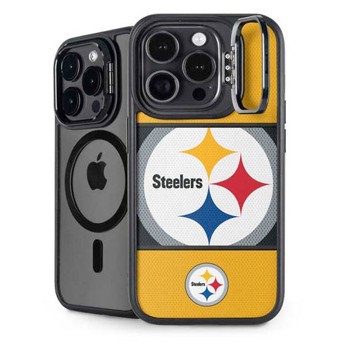 NFL Pittsburgh Steelers Zone Block iPhone 14 Pro Max Kickstand Case