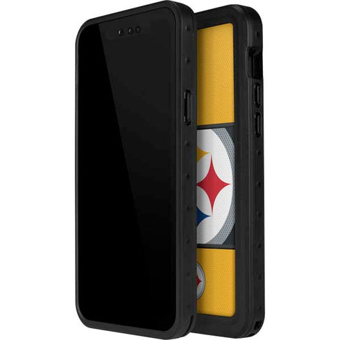 NFL Pittsburgh Steelers Zone Block iPhone 15 Pro Waterproof Case
