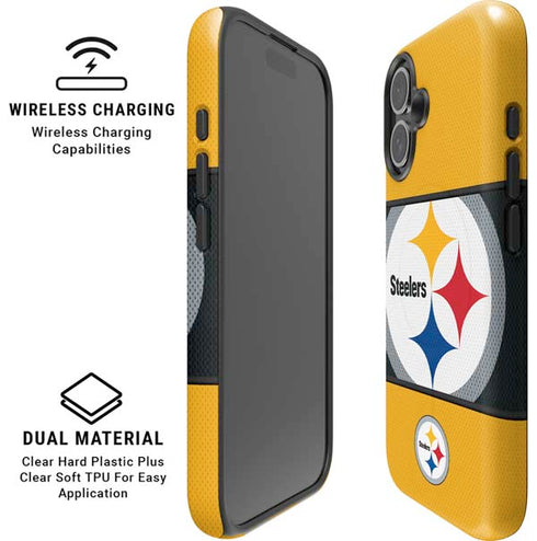 NFL Pittsburgh Steelers Zone Block iPhone 16 Magsafe Impact Case