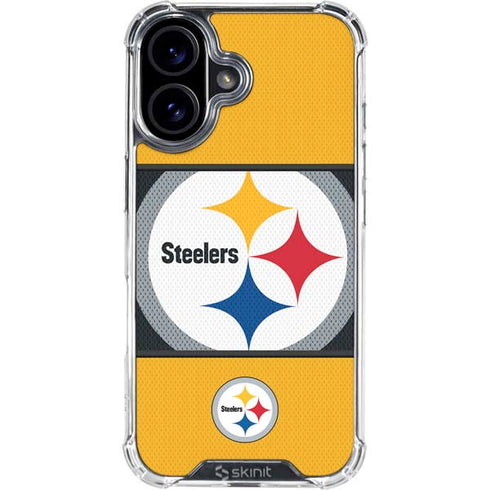 NFL Pittsburgh Steelers Zone Block iPhone 16 Plus Clear Case
