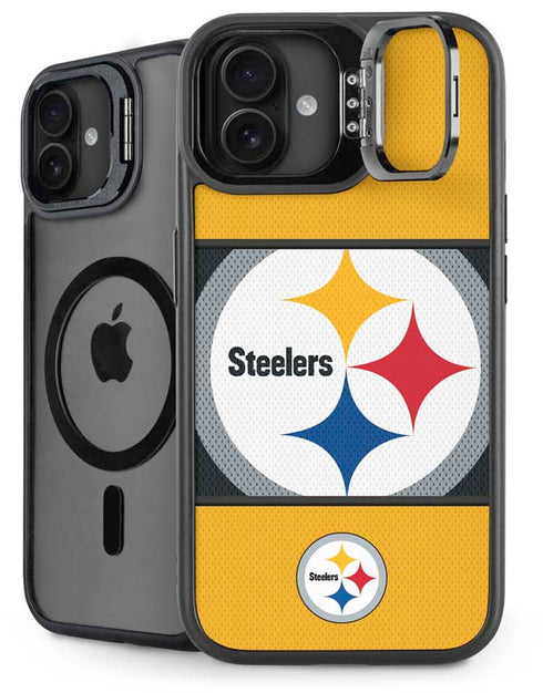 NFL Pittsburgh Steelers Zone Block iPhone 16 Plus Kickstand Case