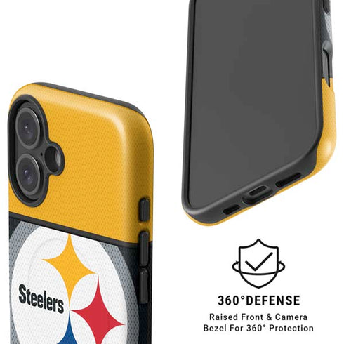 NFL Pittsburgh Steelers Zone Block iPhone 16 Plus Magsafe Impact Case