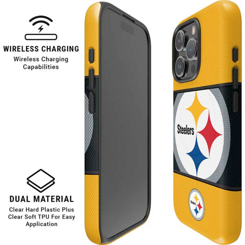 NFL Pittsburgh Steelers Zone Block iPhone 16 Pro Magsafe Impact Case
