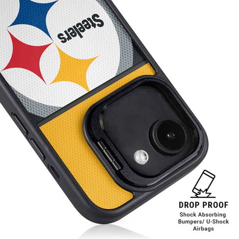 NFL Pittsburgh Steelers Zone Block iPhone 16e Kickstand Case