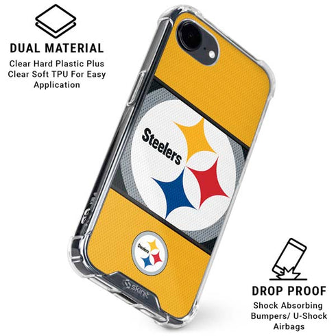 NFL Pittsburgh Steelers Zone Block iPhone 16e Clear Case