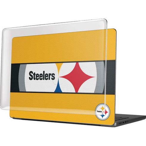 NFL Pittsburgh Steelers Zone Block MacBook Pro 14in (2021-24) Case plus Skin