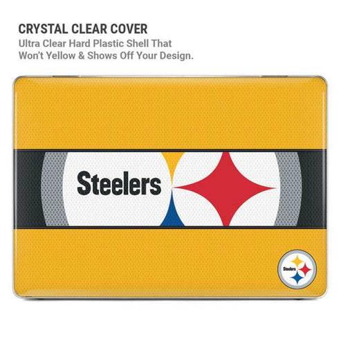 NFL Pittsburgh Steelers Zone Block MacBook Pro 14in (2021-24) Case plus Skin