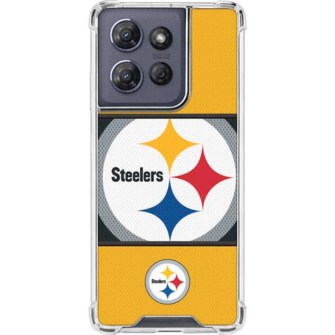 NFL Pittsburgh Steelers Zone Block Moto G Power 5G (2025) Clear Case