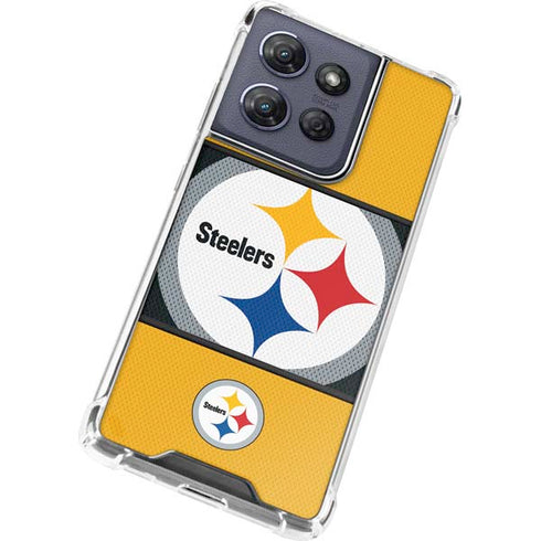 NFL Pittsburgh Steelers Zone Block Moto G Power 5G (2025) Clear Case