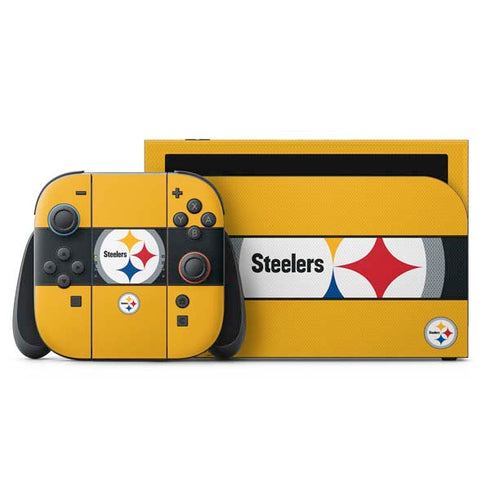 NFL Pittsburgh Steelers Zone Block Nintendo Switch 2 (2025) with Joy-Con Skin