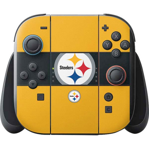 NFL Pittsburgh Steelers Zone Block Nintendo Switch 2 (2025) with Joy-Con Skin