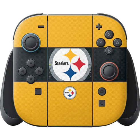 NFL Pittsburgh Steelers Zone Block Nintendo Switch 2 (2025) Joy-Con Controller Skin