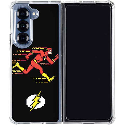 DC Comics The Flash Pixelated Running Pose Galaxy Z Fold6 Clear Case