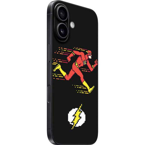 DC Comics The Flash Pixelated Running Pose iPhone 16 Plus Skin