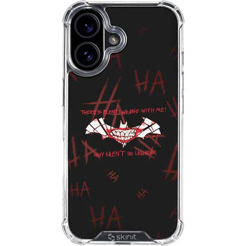 DC Comics The Joker Plenty Wrong With Me iPhone 16 Plus Clear Case