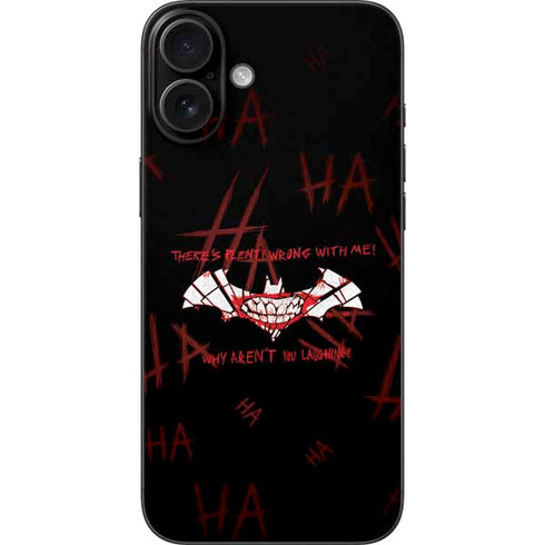 DC Comics The Joker Plenty Wrong With Me iPhone 16 Plus Skin