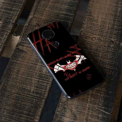 DC Comics The Joker Plenty Wrong With Me Moto E5 Plus Skin