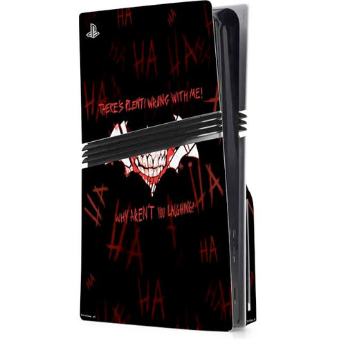 DC Comics The Joker Plenty Wrong With Me PS5 Pro Disk Console Skin