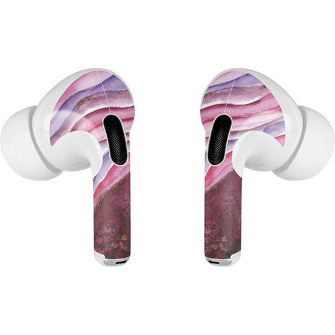 Plum Watercolor Geode AirPods Skins