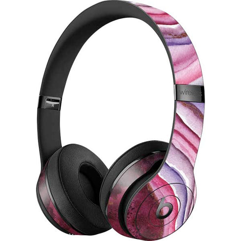 Plum Watercolor Geode Beats Solo 3 Wireless Skin
