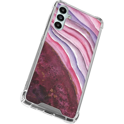 Plum Watercolor Geode Gabb Phone 4 Clear Case