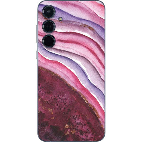 Plum Watercolor Geode Galaxy A35 5G Skin