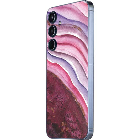 Plum Watercolor Geode Galaxy A55 5G Skin