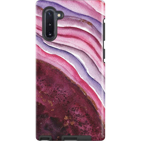 Plum Watercolor Geode Galaxy Cases