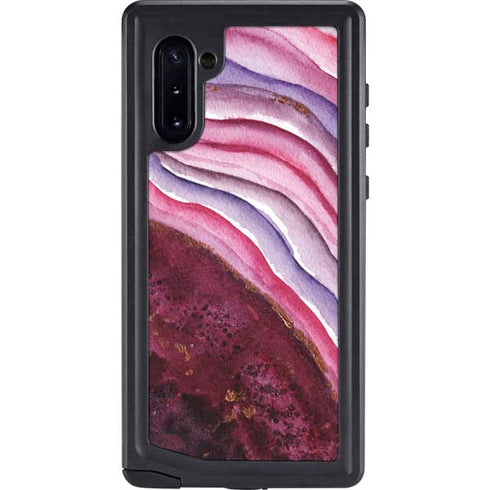 Plum Watercolor Geode Galaxy Cases