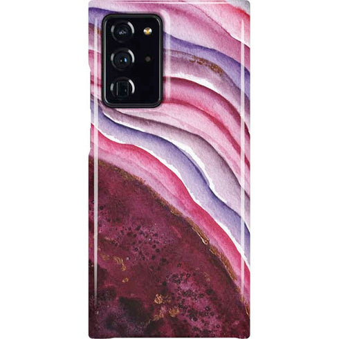 Plum Watercolor Geode Galaxy Cases