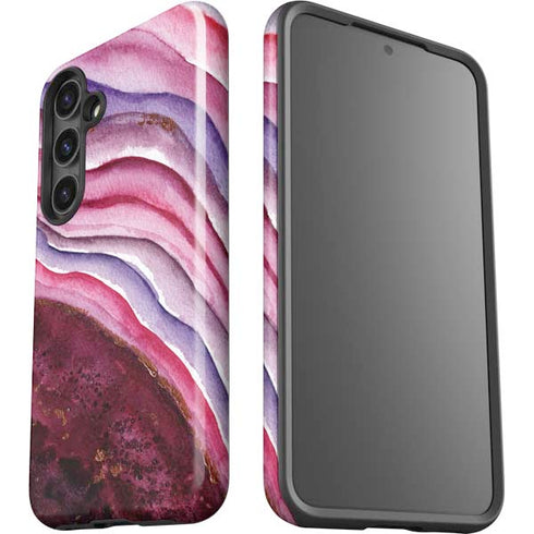 Plum Watercolor Geode Galaxy S25 Impact Case