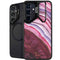 Plum Watercolor Geode Galaxy S25 Kickstand Case